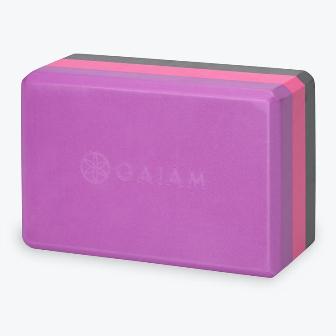 Theyogawarehouse Product Detail: Gaiam Tri Color Yoga Block, Foam