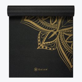 Gaiam Premium Metallic Bronze Medallion Yoga Mat 6mm