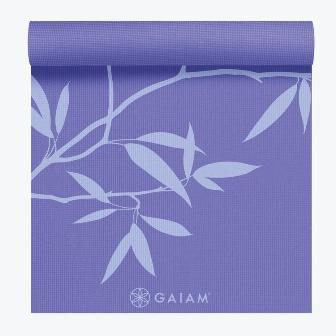 5mm Thickness Gaiam Premium Yoga Mat NEW Purple Printed Design 