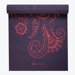 Gaiam 6mm Premium Aubergine Swirl Yoga Mat