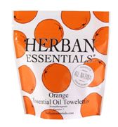 Herban Essentials 7 Individuall Wrapped Orange Towelettes