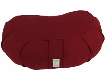 Zafu Meditation Cushion Crescent Buckwheat Hulls